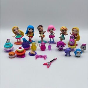 Lot Of 6 Party Pop Teenies Spin Master Mini 2.5” Figures & Accessories